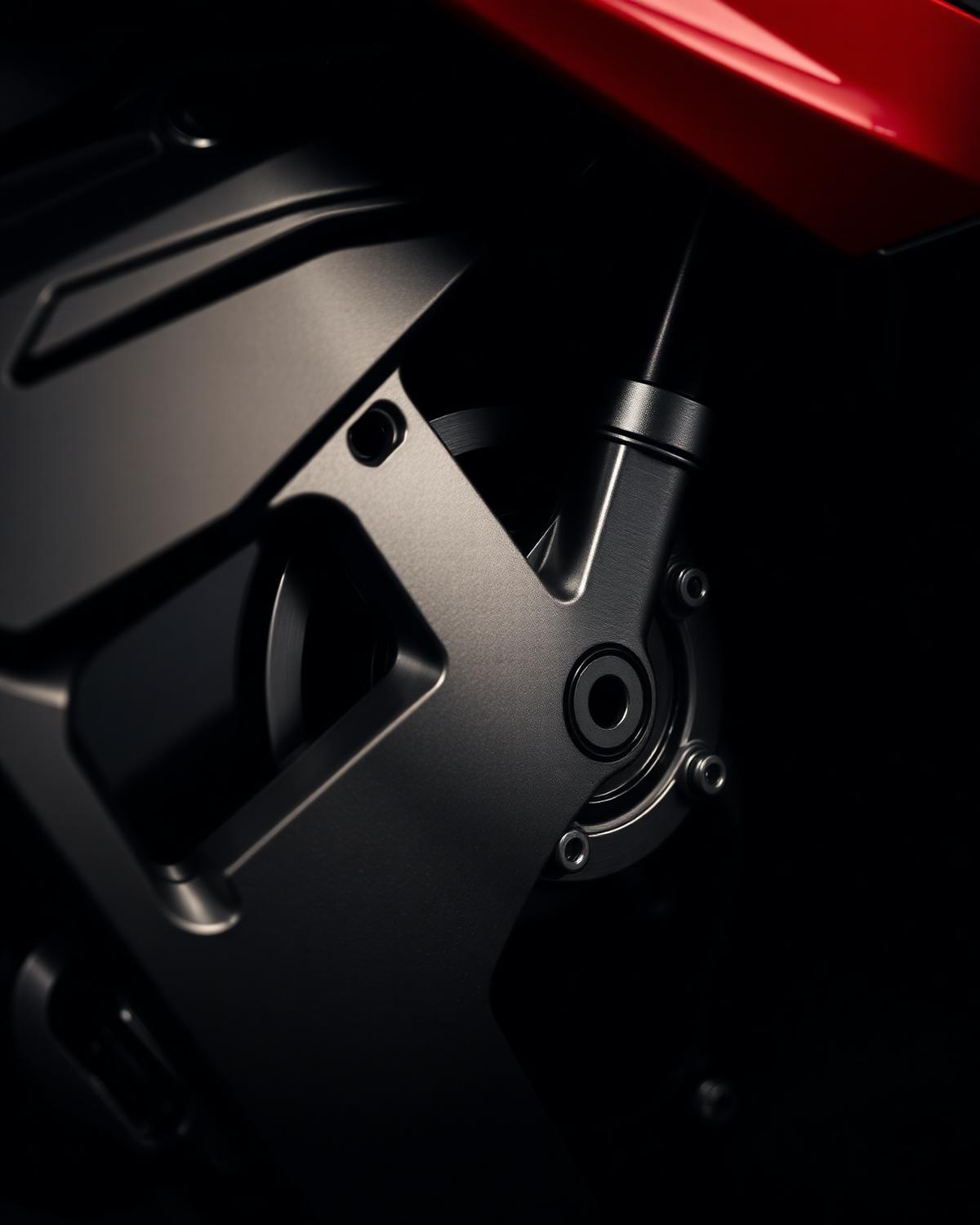 Detalj av motorcykelmotor
